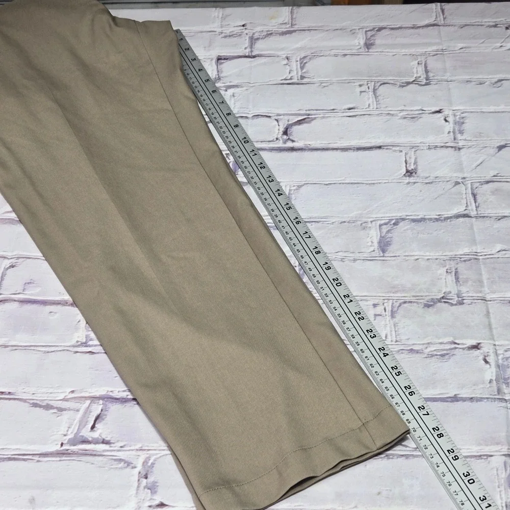 Haggar Pants Khaki Cool Right Performance Flex Straight Fit Dress Golf Men 38x29